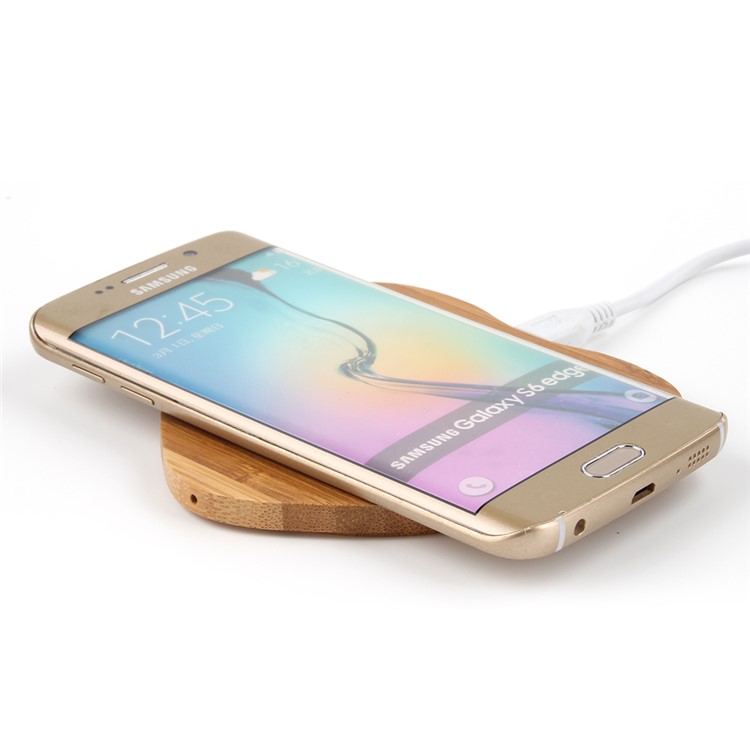 Heart Shape Bamboo Shell Qi Wireless Charging Pad for iPhone X/8/8Plus, Samsung S8/S8 Plus-5