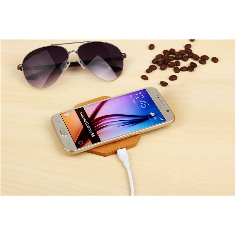 Heart Shape Bamboo Shell Qi Wireless Charging Pad for iPhone X/8/8Plus, Samsung S8/S8 Plus-6