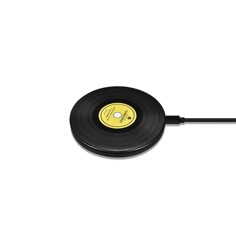 ICARER Space 10W Fast Wireless Microfiber Leather Charger for Samsung Note 8/S8/S8 Plus etc. - Black + Yellow-8