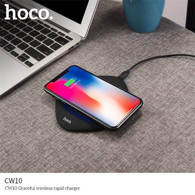 HOCO CW10 Round Wireless Fast Charging Pad for iPhone X/8/8 Plus/Samsung Galaxy Note8/S8/S7/S6 Etc.-11