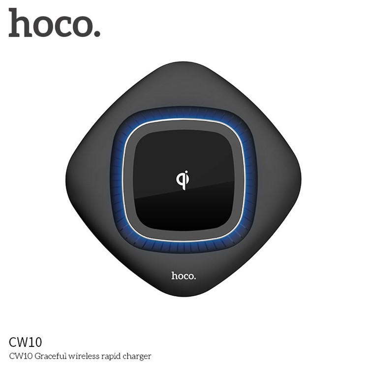 HOCO CW10 Round Wireless Fast Charging Pad for iPhone X/8/8 Plus/Samsung Galaxy Note8/S8/S7/S6 Etc.-2