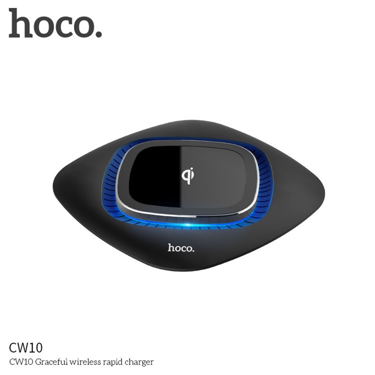 HOCO CW10 Round Wireless Fast Charging Pad for iPhone X/8/8 Plus/Samsung Galaxy Note8/S8/S7/S6 Etc.-3