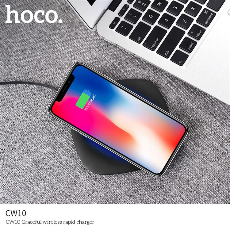 HOCO CW10 Round Wireless Fast Charging Pad for iPhone X/8/8 Plus/Samsung Galaxy Note8/S8/S7/S6 Etc.-9