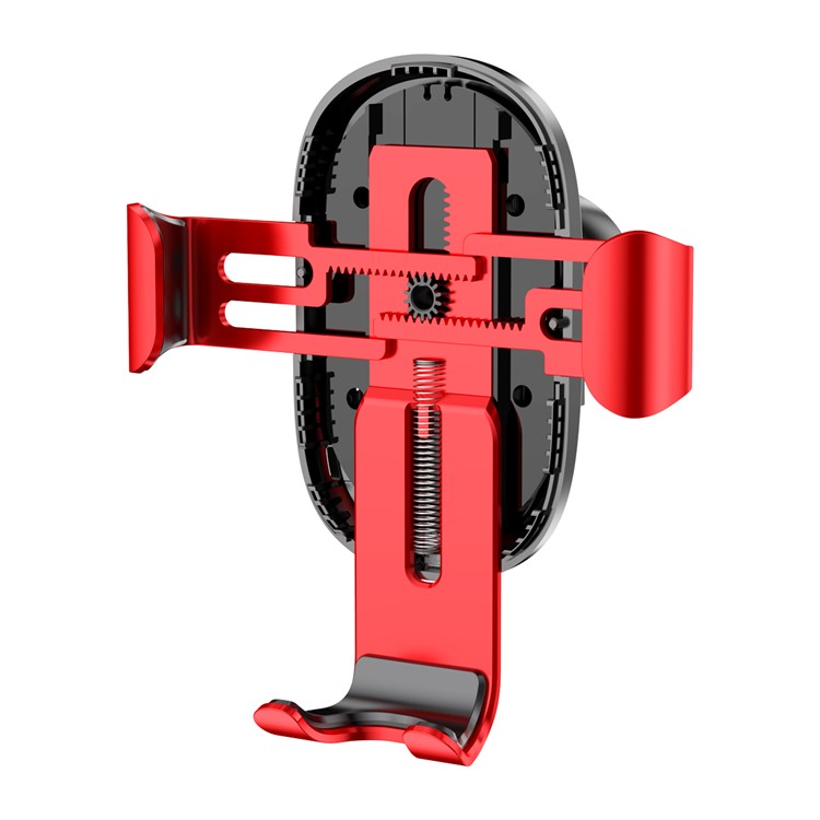 BASEUS Qi Wireless Charging Mount Car Air Vent Gravity Phone Cradle for iPhone X/8/8 Plus Etc. - Red-4