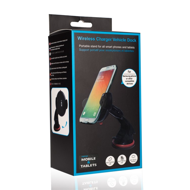 WH-07 Multi-purpose Fast Wireless Charger Qi Wireless Charging Stand Dock for iPhone X/8/8 Plus-18