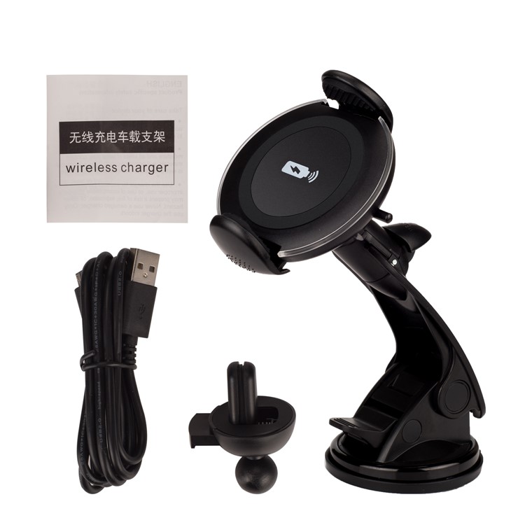 WH-07 Multi-purpose Fast Wireless Charger Qi Wireless Charging Stand Dock for iPhone X/8/8 Plus-3