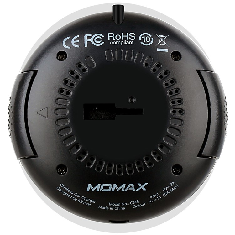 MOMAX Q.Car Qi Wireless Charging Air Vent Car Mount Smartphone Holder for iPhone Samsung - Black-4