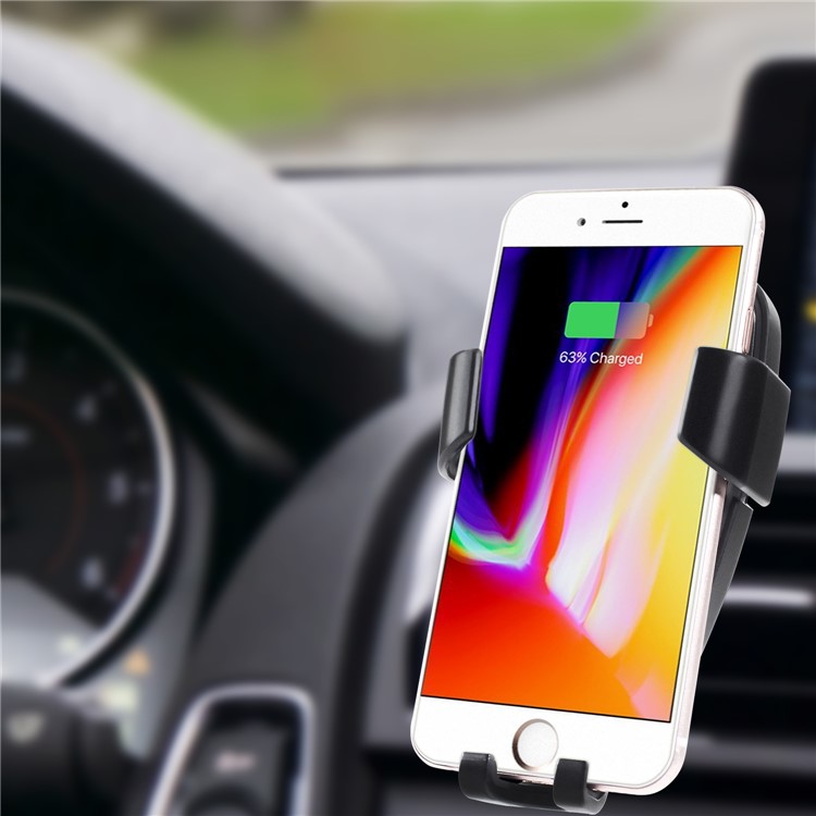 360 Degree Rotary Gravity Car Air Vent Mount Qi Wireless Charging Holder for iPhone X/8/8 Plus Etc.-18