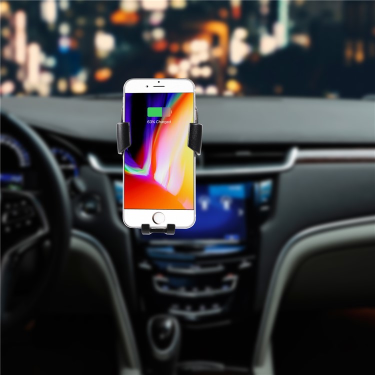 360 Degree Rotary Gravity Car Air Vent Mount Qi Wireless Charging Holder for iPhone X/8/8 Plus Etc.-19