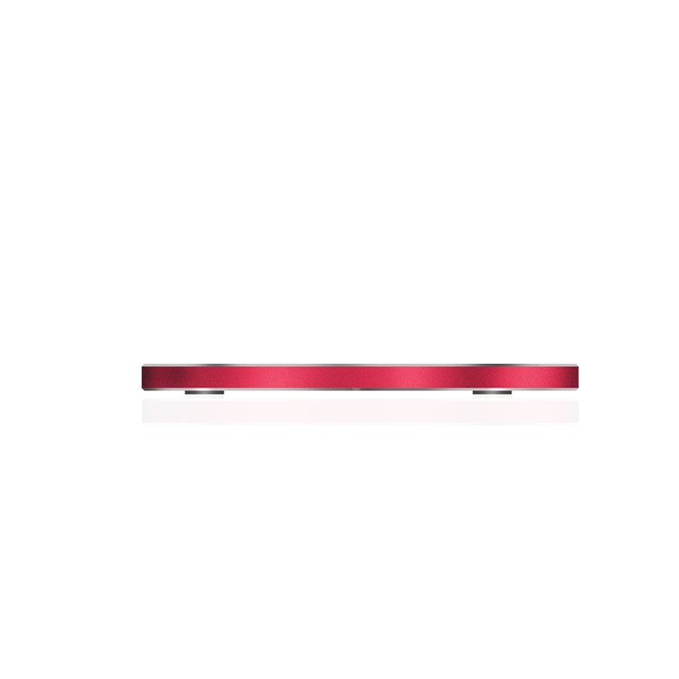 N16 Aluminum Alloy Portable Qi Fast Charger Wireless Slim Round Shape Charging Pad for iPhone 8/8 Plus Etc. - Black / Red-5