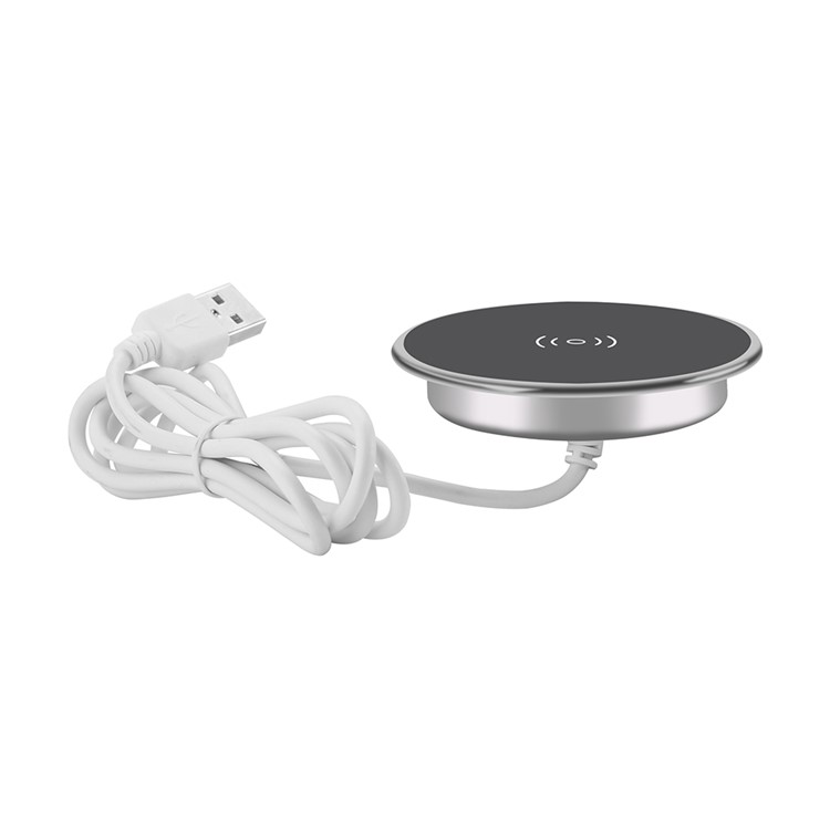T7S Qi Wireless Charger Pad Grommet Hole in Desk Charging for iPhone 8/8 Plus Etc.-5