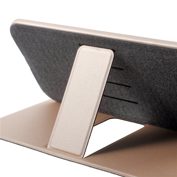 WUW C54 Detachable Qi Wireless Charger Stand Leather Mouse Pad for iPhone X/8/8 Plus etc. - Gold-12
