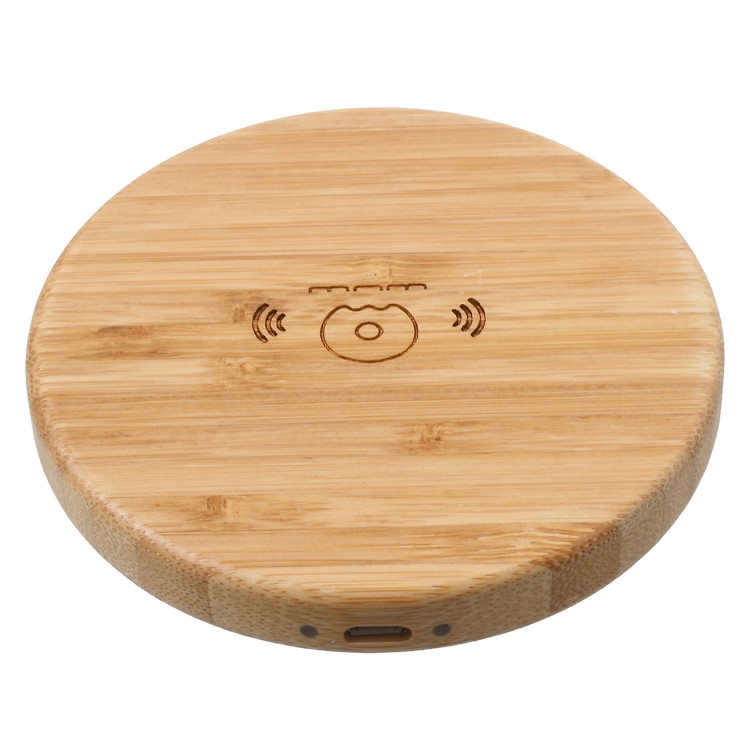 WUW C52 5W Round Shaped Wooden Wireless Charging Mat for iPhone X / Samsung Galaxy Note 8 Etc.-4