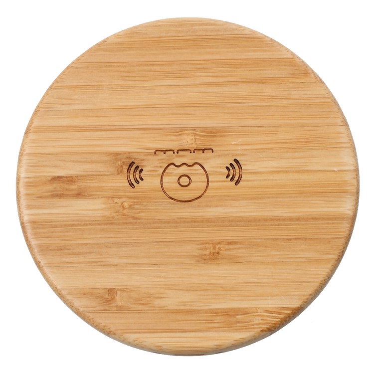 WUW C52 5W Round Shaped Wooden Wireless Charging Mat for iPhone X / Samsung Galaxy Note 8 Etc.-5