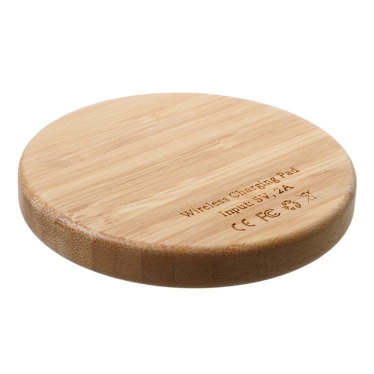 WUW C52 5W Round Shaped Wooden Wireless Charging Mat for iPhone X / Samsung Galaxy Note 8 Etc.-6