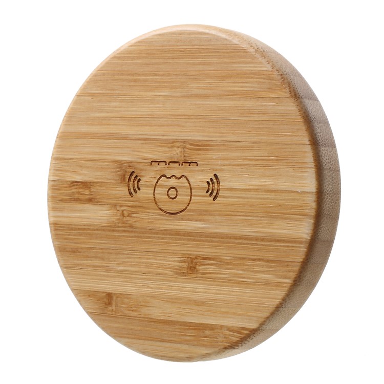 WUW C52 5W Round Shaped Wooden Wireless Charging Mat for iPhone X / Samsung Galaxy Note 8 Etc.-7