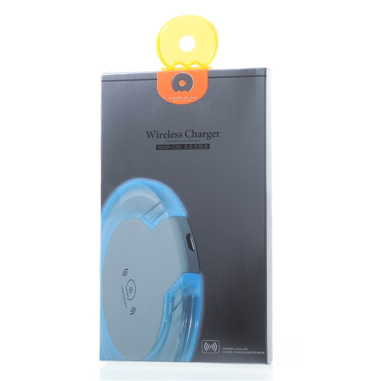WUW C50 Round Shaped Portable 5W Wireless Charging Pat for iPhone X / Samsung Galaxy Note 8 Etc. - Transparent-8