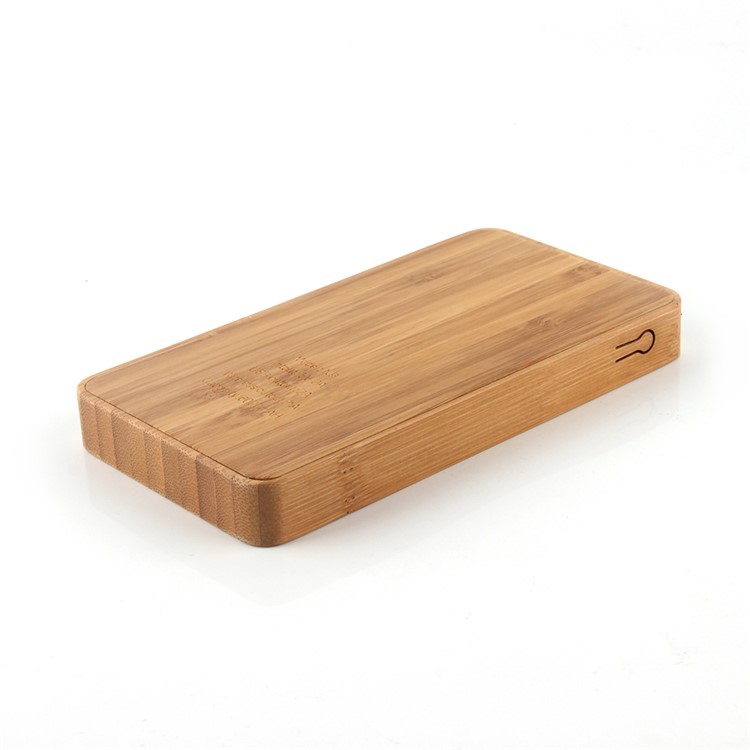 N9 Bamboo Qi Wireless Charger 6000mAh Power Bank for iPhone 8/Samsung Galaxy S8 etc.-4