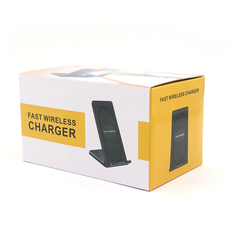 N800 10W 2 Coil 9V Fast Charge Qi Wireless Charging Stand for iPhone 8/8 Plus/Samsung Galaxy S8 Etc. - Black-7