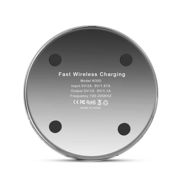 N300 Fast Wireless Charger Qi Wireless Charging Pad for iPhone 8/Samsung Galaxy S8 etc. - Black-2