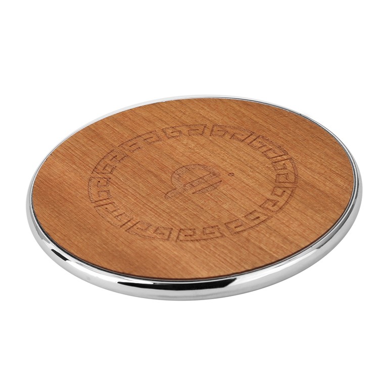 N300 10W Fast Wireless Charger Slim Qi Wireless Charging Pad for iPhone 8/Samsung Galaxy S8 etc. - Brown-3