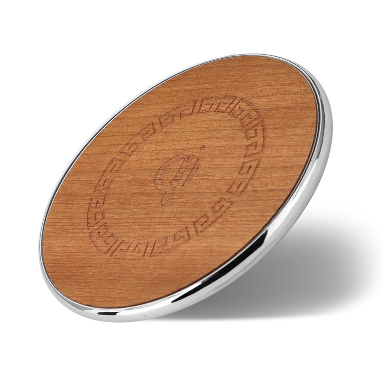 N300 10W Fast Wireless Charger Slim Qi Wireless Charging Pad for iPhone 8/Samsung Galaxy S8 etc. - Brown-4