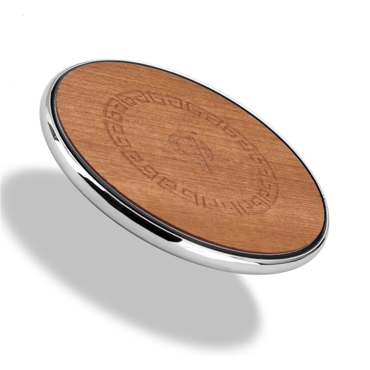 N300 10W Fast Wireless Charger Slim Qi Wireless Charging Pad for iPhone 8/Samsung Galaxy S8 etc. - Brown-5