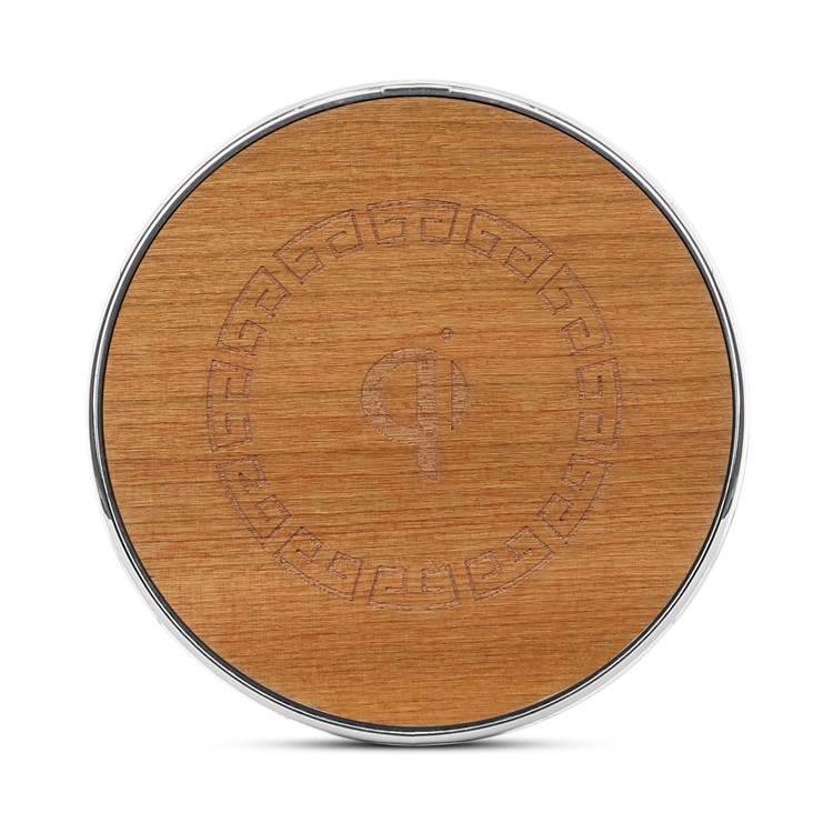 N300 10W Fast Wireless Charger Slim Qi Wireless Charging Pad for iPhone 8/Samsung Galaxy S8 etc. - Brown-6