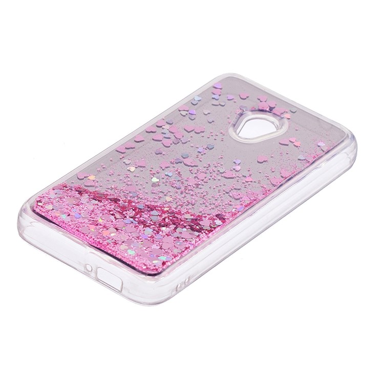 Dynamic Glitter Sequins Liquid Case Mirror Surface TPU Phone Case for Alcatel U5 (4G Version) - Pink-3