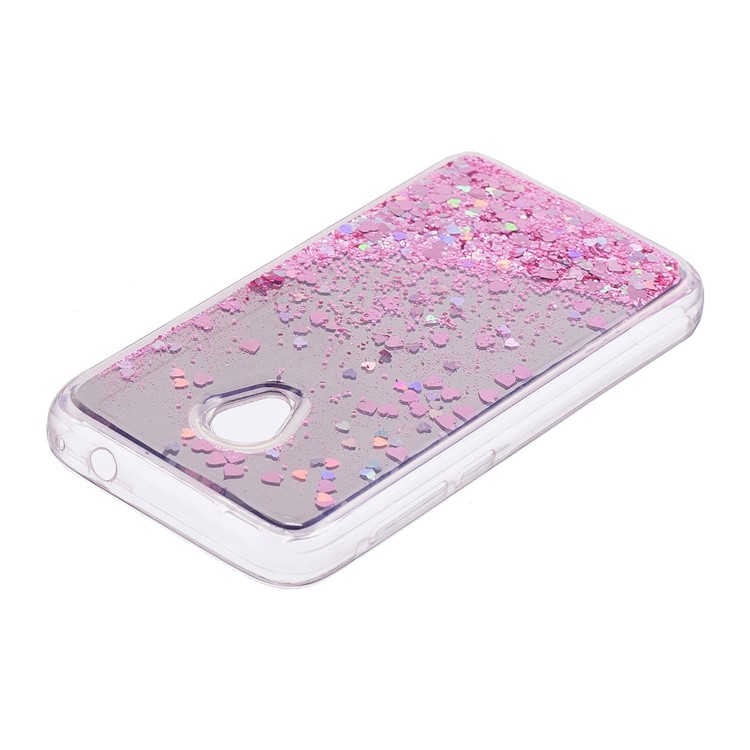 Dynamic Glitter Sequins Liquid Case Mirror Surface TPU Phone Case for Alcatel U5 (4G Version) - Pink-4