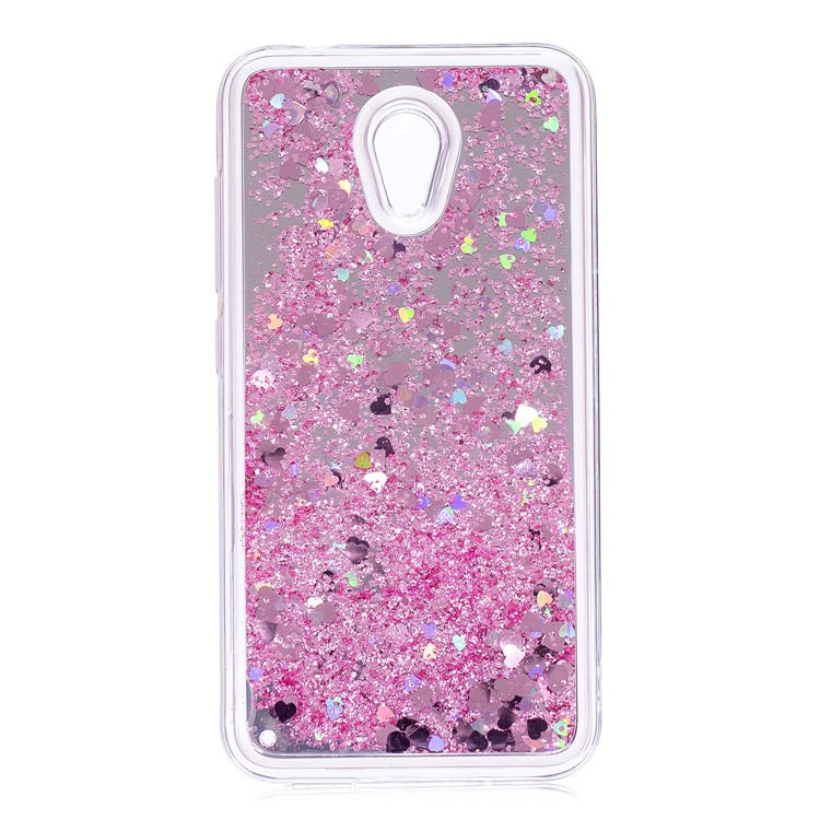 Dynamic Glitter Sequins Liquid Case Mirror Surface TPU Phone Case for Alcatel U5 (3G Version) - Pink-2