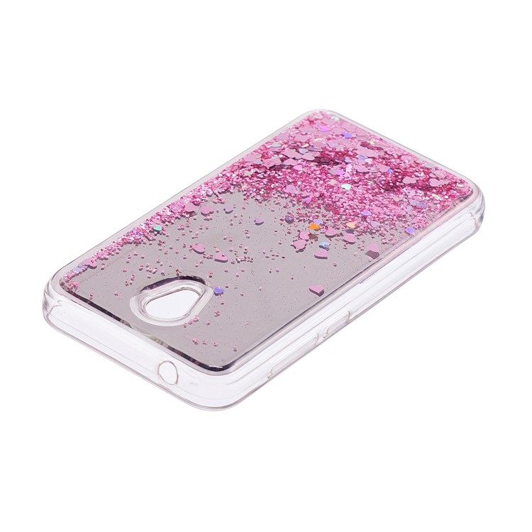 Dynamic Glitter Sequins Liquid Case Mirror Surface TPU Phone Case for Alcatel U5 (3G Version) - Pink-4