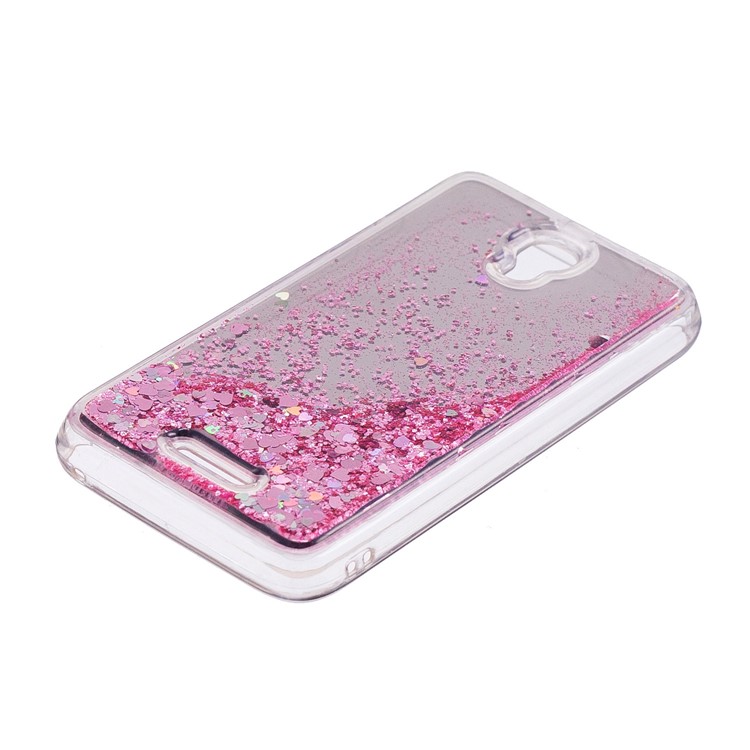 Glitter Moving Quicksand Mirror Surface TPU Case for Alcatel Pixi 4 (5) 3G Version - Pink-3