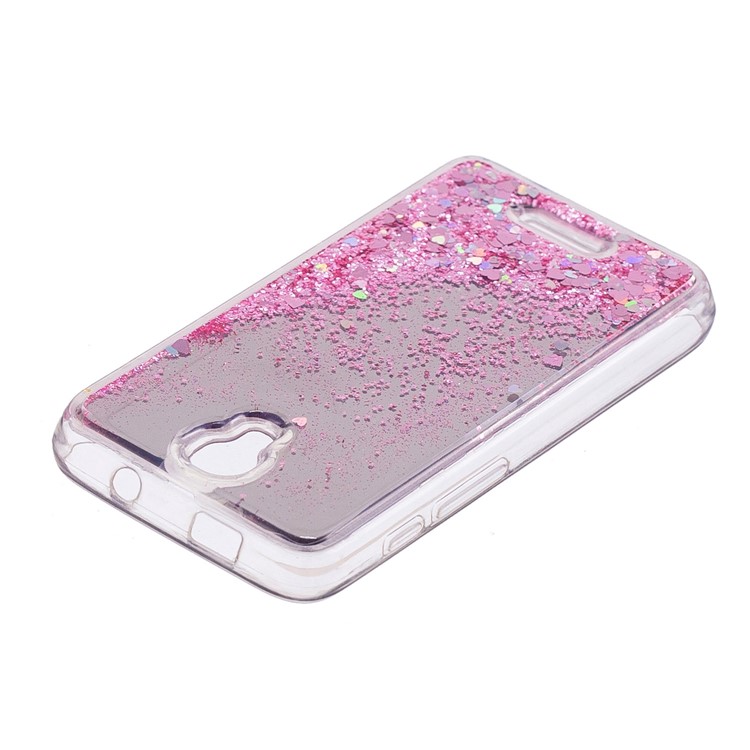 Glitter Moving Quicksand Mirror Surface TPU Case for Alcatel Pixi 4 (5) 3G Version - Pink-4