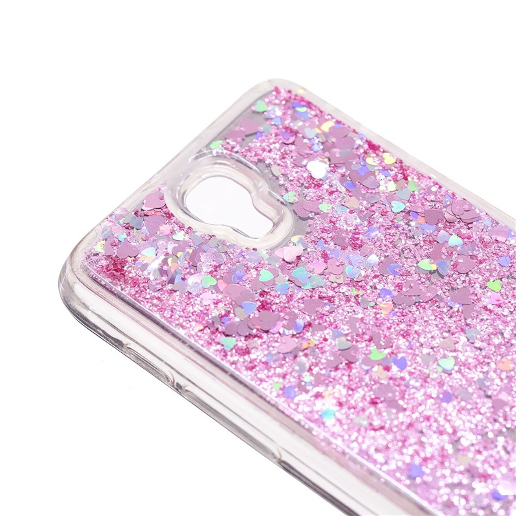 Glitter Moving Quicksand Mirror Surface TPU Case for Alcatel Pixi 4 (5) 3G Version - Pink-6