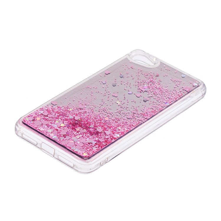 Glitter Moving Quicksand Mirror Surface TPU Case for Alcatel A5 LED - Pink-3