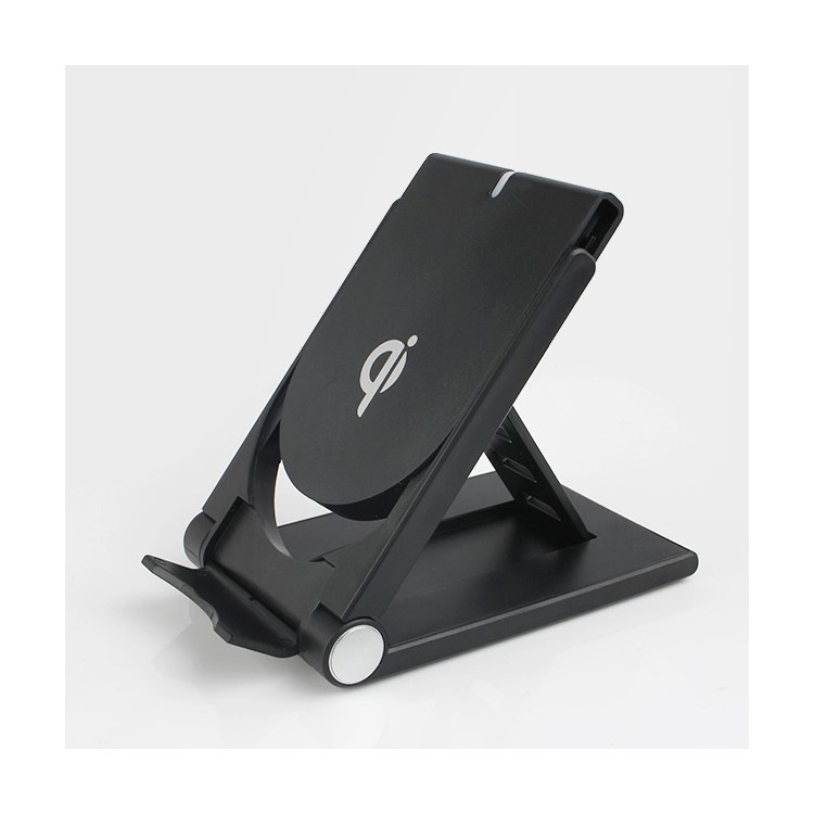 Q11 Foldable Qi Wireless Charger Stand Dock for iPhone X / 8 / Samsung Galaxy S8 - Black-1