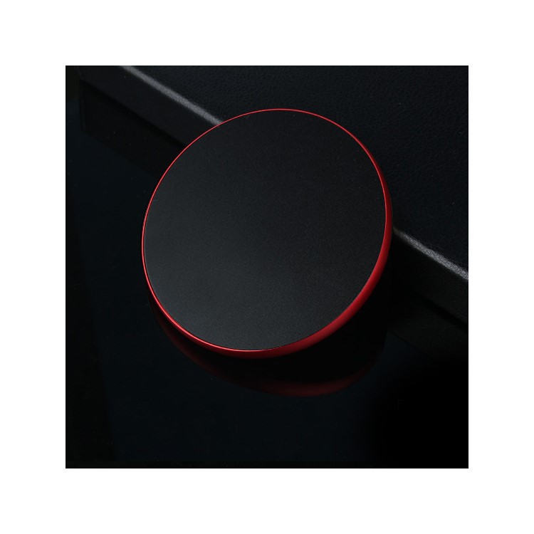 9W 2A Round Aluminum Alloy Qi Wireless Charging Pad for iPhone 8/8 Plus/Samsung S8 Etc. - Red-1