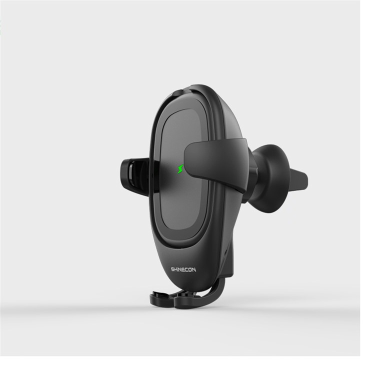 SHINECON W02 360 Degree Rotary Car Air Vent Mount Qi Wireless Charging Holder for iPhone X/8/8 Plus Etc. - Black-6