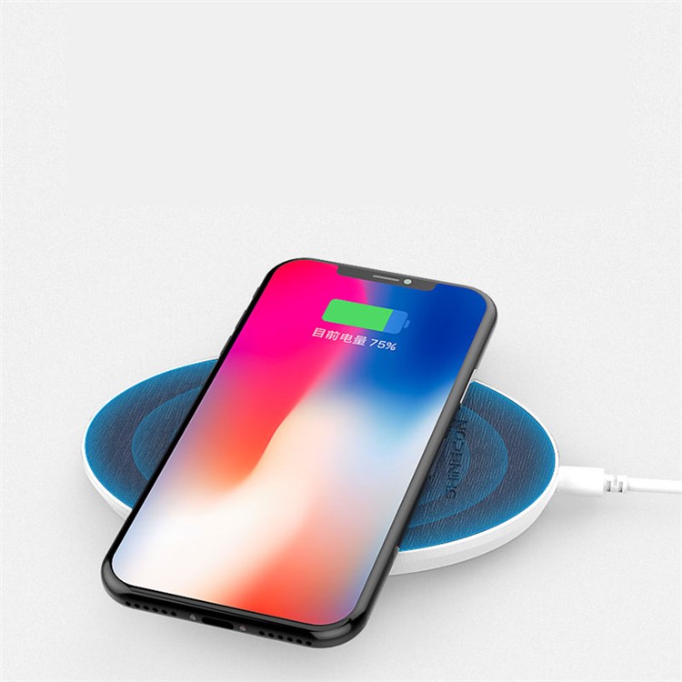SHINECON SC-W03 Portable Ultra-thin Round 10W Qi Wireless Charger Pad for iPhone X/8/8Plus, Samsung Note 8 etc.-4