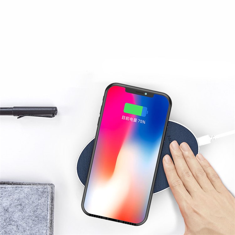 SHINECON SC-W03 Portable Ultra-thin Round 10W Qi Wireless Charger Pad for iPhone X/8/8Plus, Samsung Note 8 etc.-5