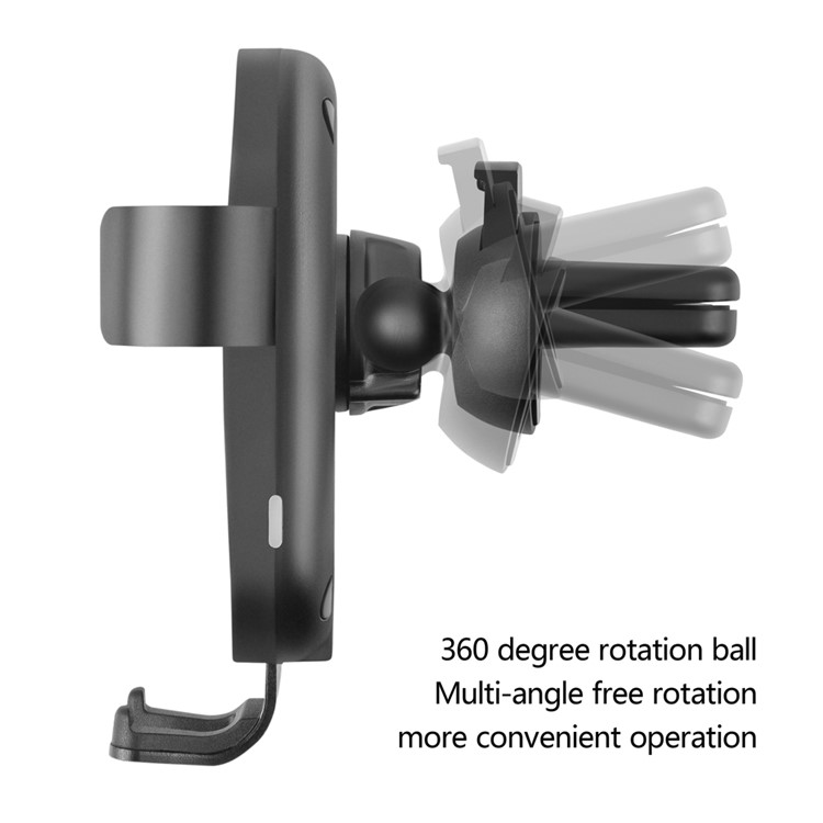 C8 Gravity Car Mount Fast Wireless Charger Qi Wireless Charging Stand for iPhone X/8/8 Plus, Clamp Width: 72-92mm-4