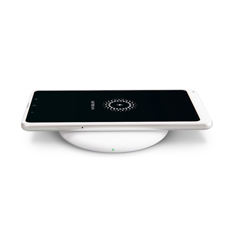 XIAOMI Ultra-thin Round Qi Wireless Charging Pad for Xiaomi iPhone Samsung Etc. - White-4