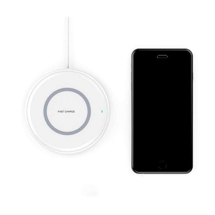 

W92 Round Shaped 10W Wireless Charging Mat for iPhone X / 8 Plus / 8 Etc. - White