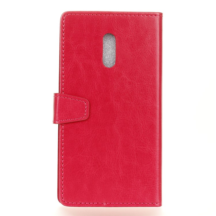 Crazy Horse Magnetic Leather Stand Case for Alcatel 3 - Rose-3