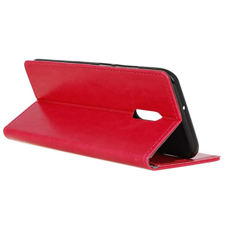 Crazy Horse Magnetic Leather Stand Case for Alcatel 3 - Rose-5