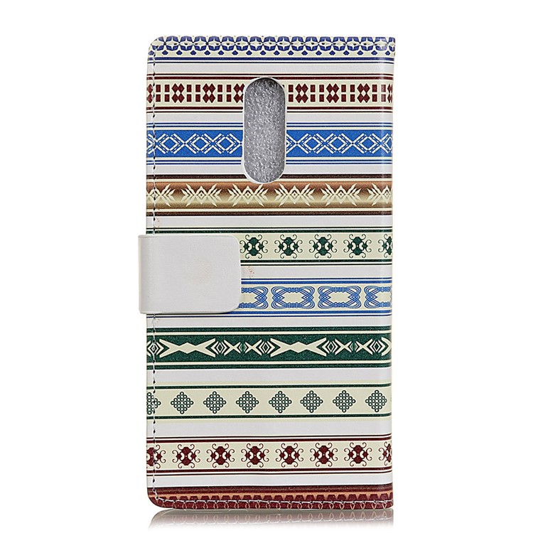 For Alcatel 5 Pattern Printing Wallet Leather Stand Protection Case - Ethnic Style Pattern-2