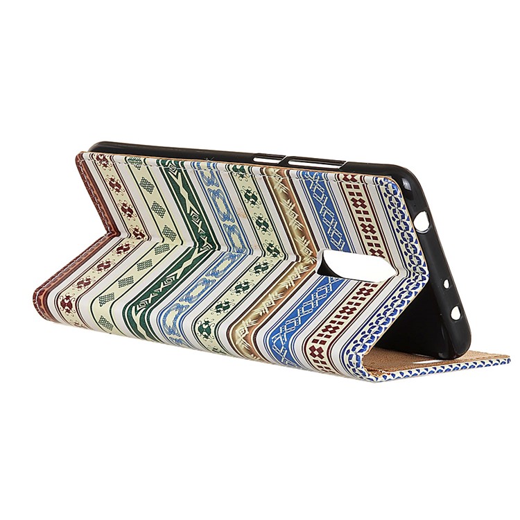 For Alcatel 5 Pattern Printing Wallet Leather Stand Protection Case - Ethnic Style Pattern-3