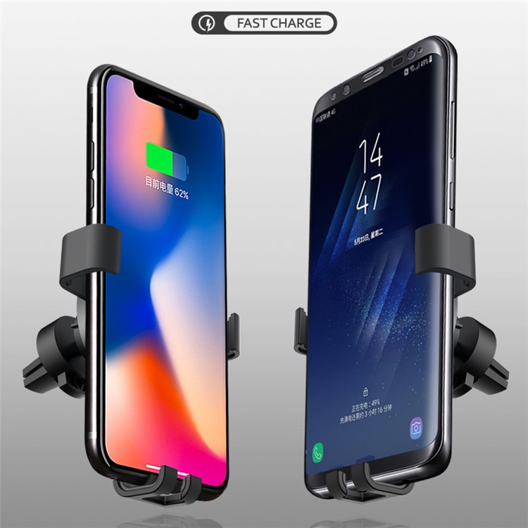 72Pcs X7 Gravity Car Air Vent Mount Qi Wireless Charging Holder for iPhone X/8/8 Plus/Samsung Note 8 etc-13