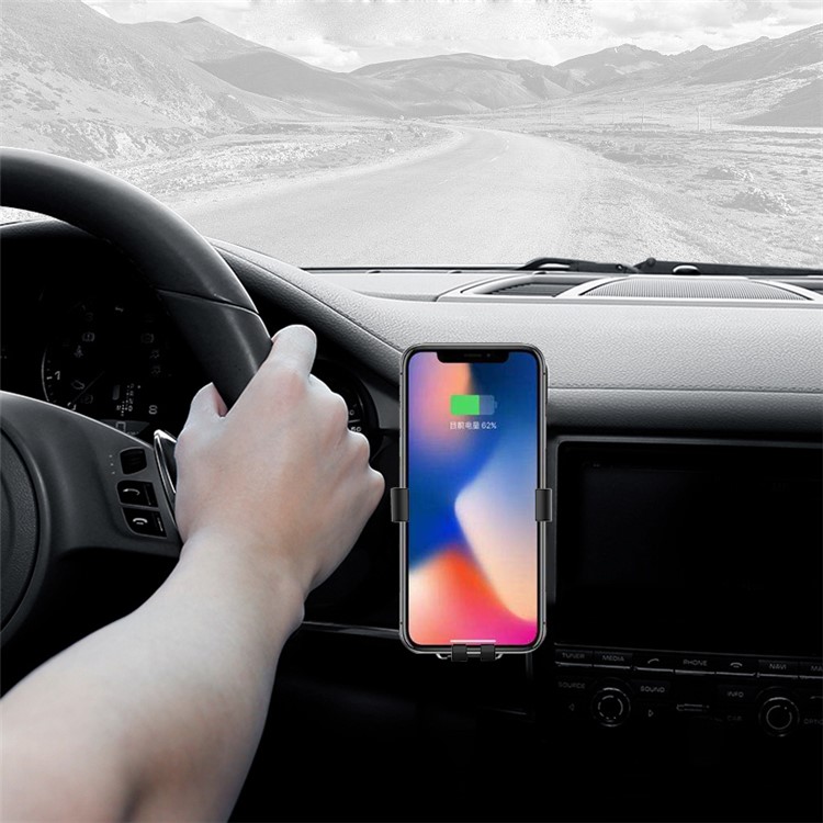 72Pcs X7 Gravity Car Air Vent Mount Qi Wireless Charging Holder for iPhone X/8/8 Plus/Samsung Note 8 etc-17